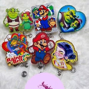 Cartoon character badge reels